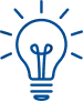 Icône ampoule bleue — idées et innovation pour ambassadeurs RSE