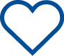 Icône cœur bleu — engagement et valeurs RSE collaborateurs